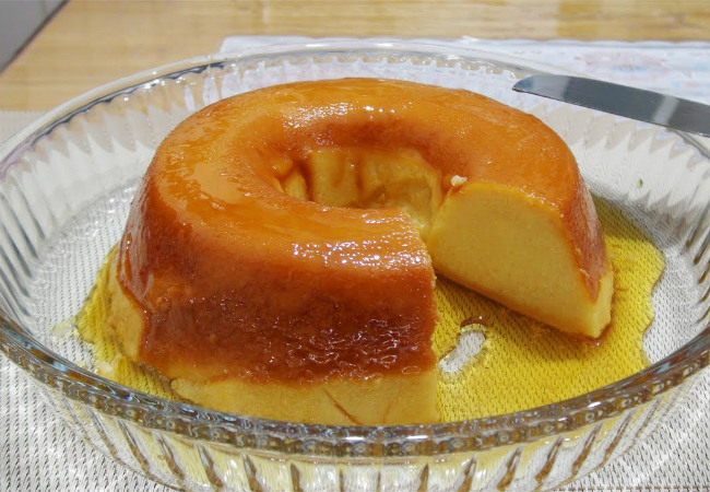 pudim de pão com leite condensado