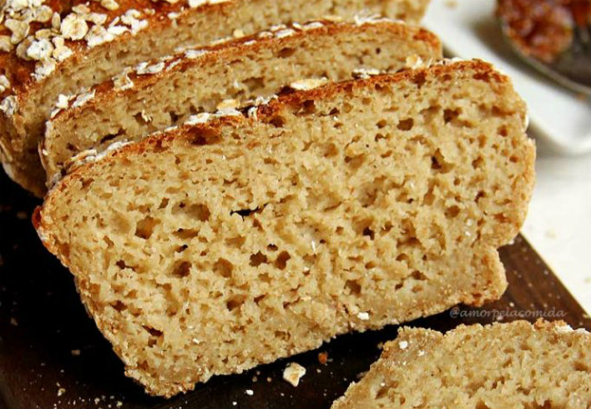 pão saudável de aveia