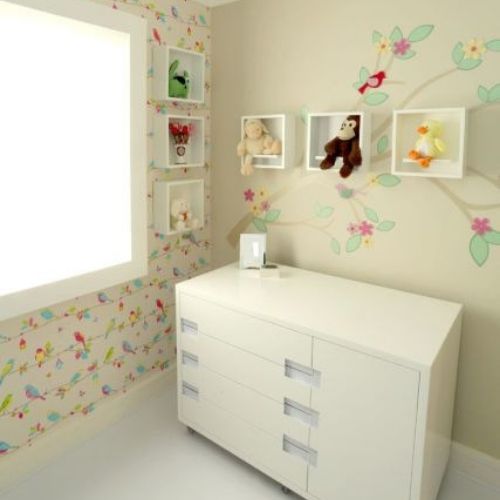 quarto papel de parede de passaros