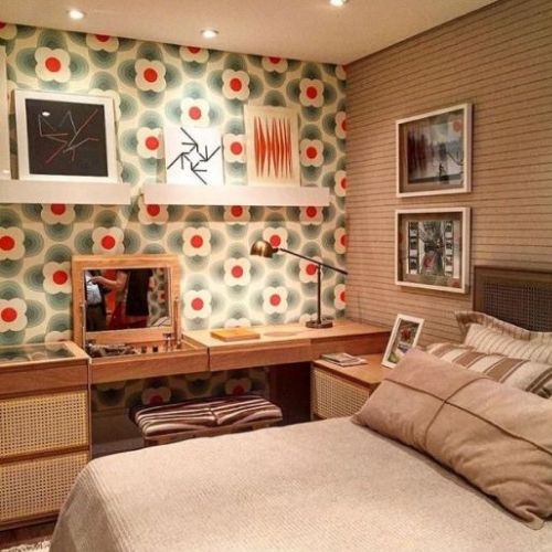 quarto papel de parede vintage