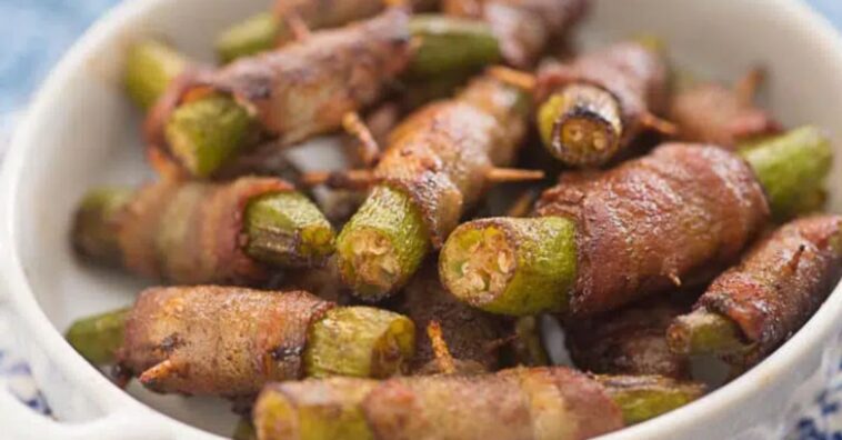 quiabo frito com bacon