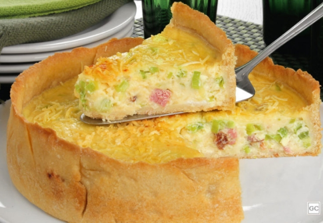 quiche de queijo e alho