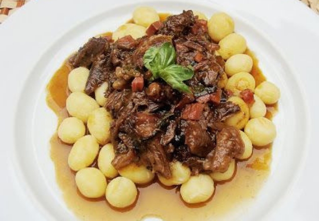 rabada com agrião e nhoque