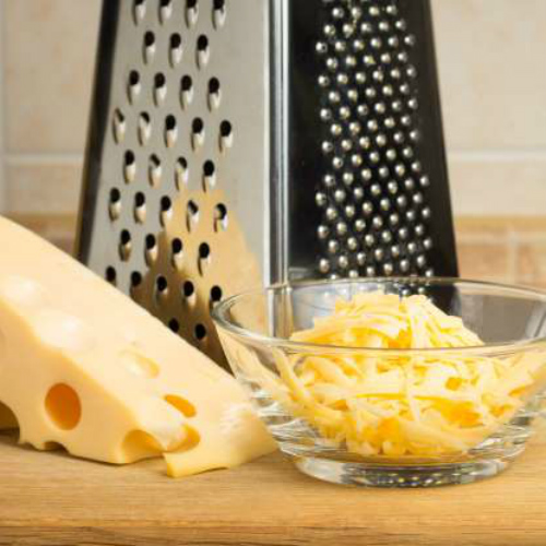 ralar queijo corretamente