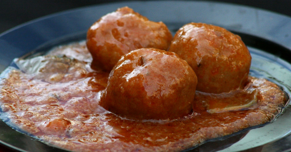 almôndegas de porco com molho agridoce