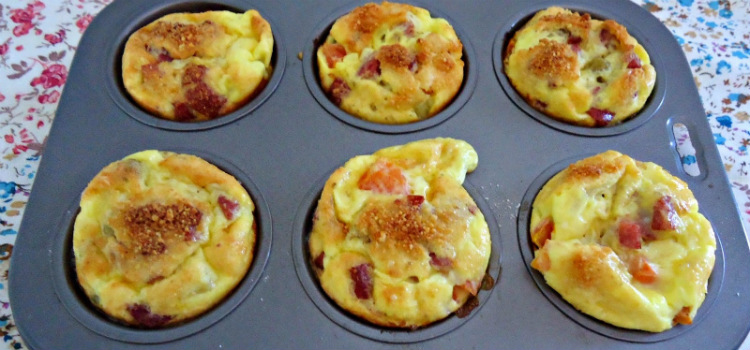 receita de cupcake de queijo com presunto