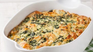 torta de ricota e espinafre