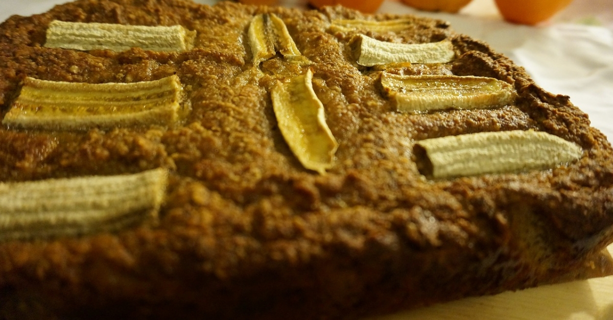 bolo de banana com canela