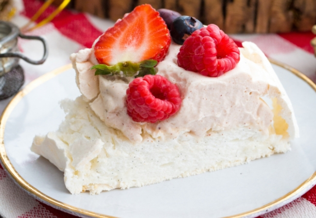 receitas com clara de ovo pavlova com frutas