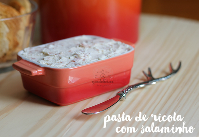 receitas com ricota pasta com salame