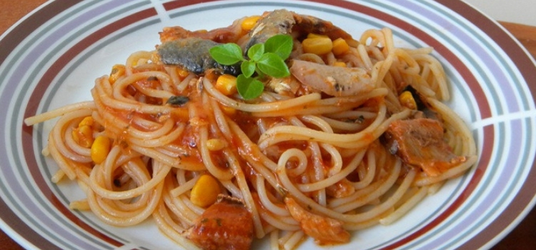 fazer receitas com sardinha macarrão