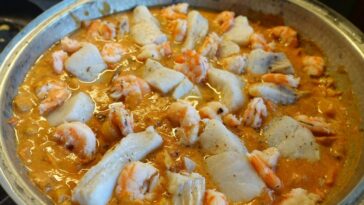 bacalhau com camarão