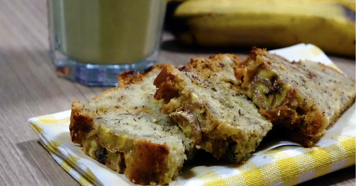 bolo de banana integral