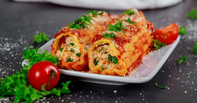 receitas de canelone com massa de pastel