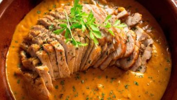 carne com molho de mostarda