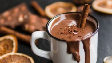 chocolate quente com creme de leite