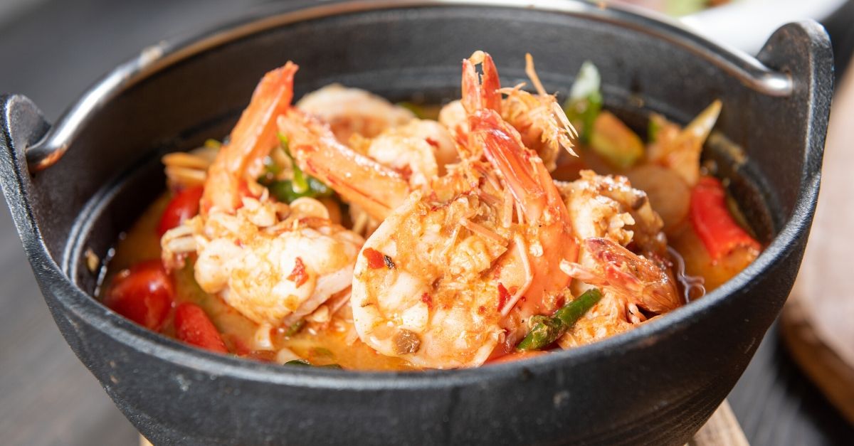 estrogonofe de camarão