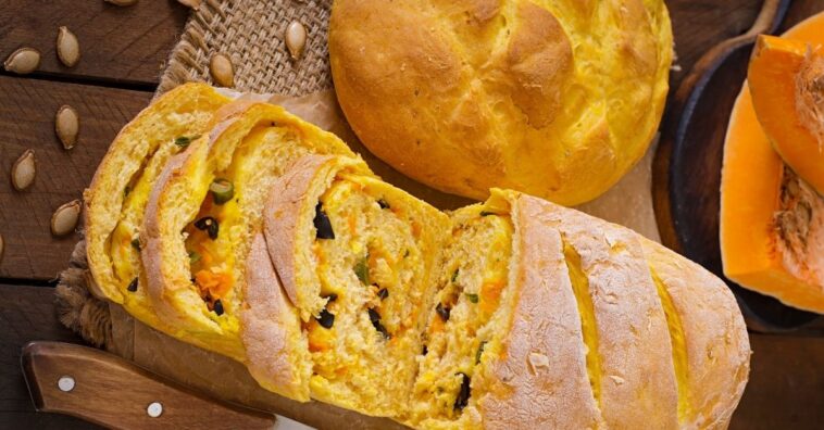 como fazer pão de abóbora