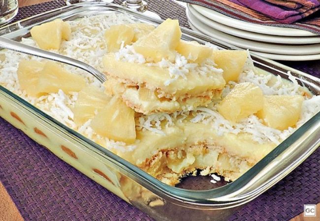 receitas de pavê abacaxi com coco