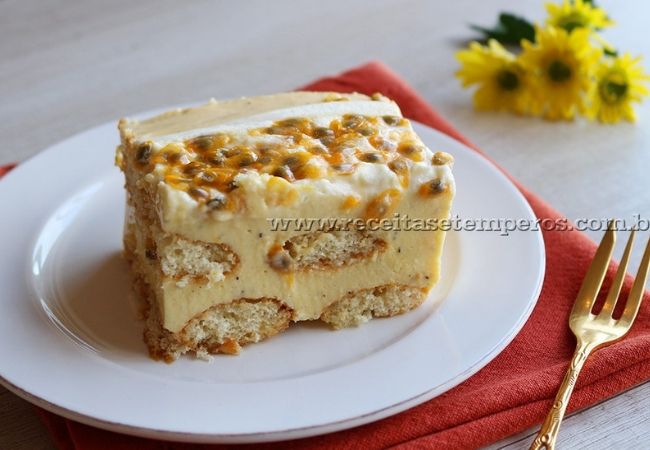 receitas de pavê de maracujá