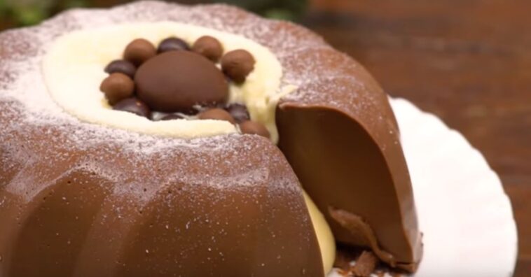 receitas de pudim gelado de chocolate com leite ninho