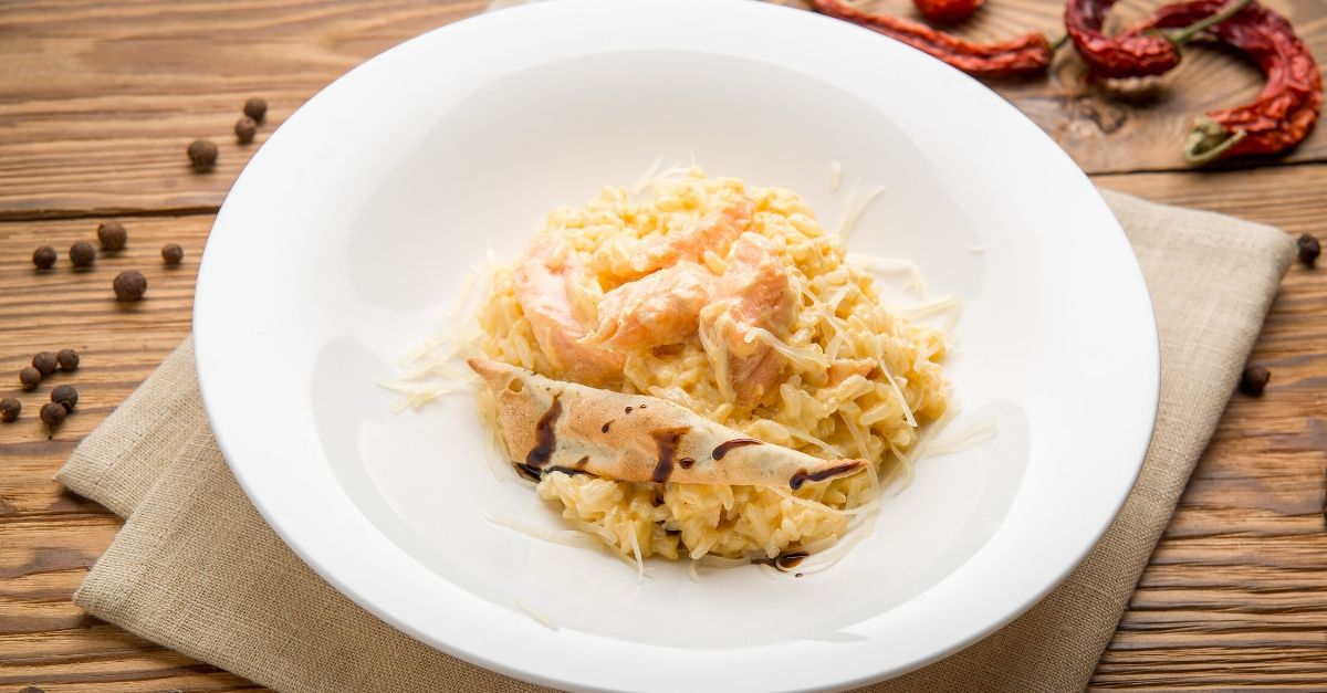 risoto de salmão