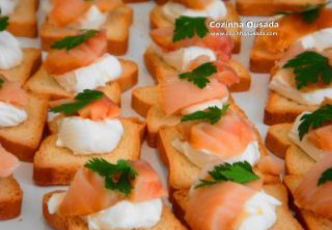 receitas de salmão para canape