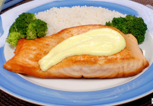 receitas de salmão com molho