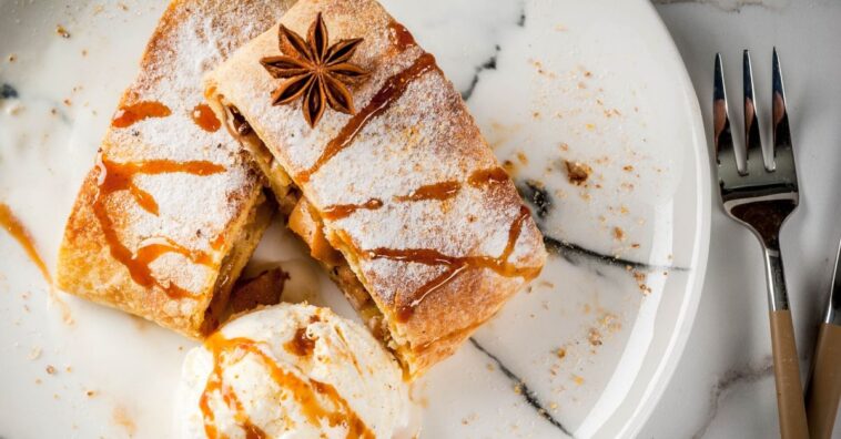 sobremesa com massa folhada