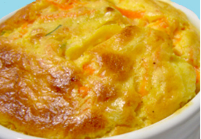 receitas de suflê de batata e cenoura no micro-ondas