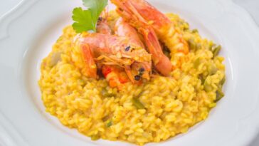 risoto de camarão