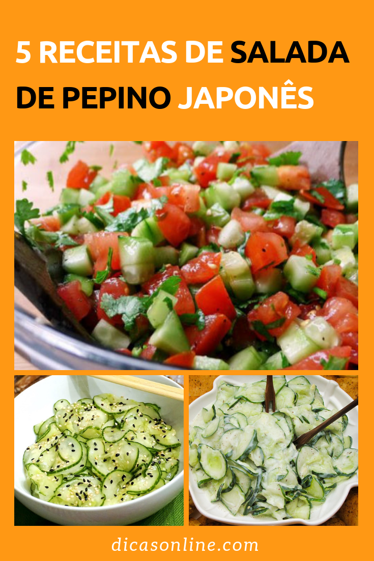 Como fazer salada de pepino japonês