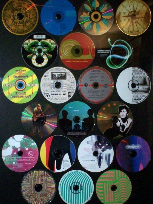 como reciclar CDs velhos mural