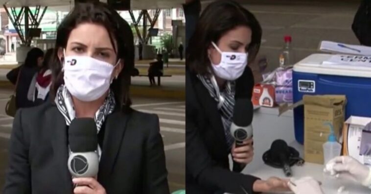 reporter testa positivo para covid ao vivo
