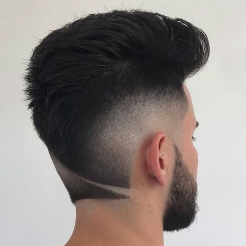 corte degrade masculino com risco