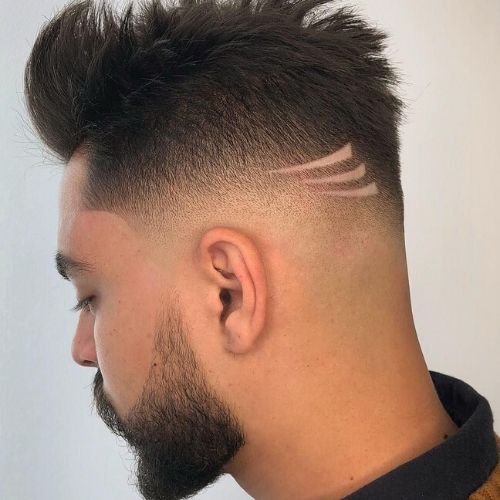 fotos de risco no cabelo masculino