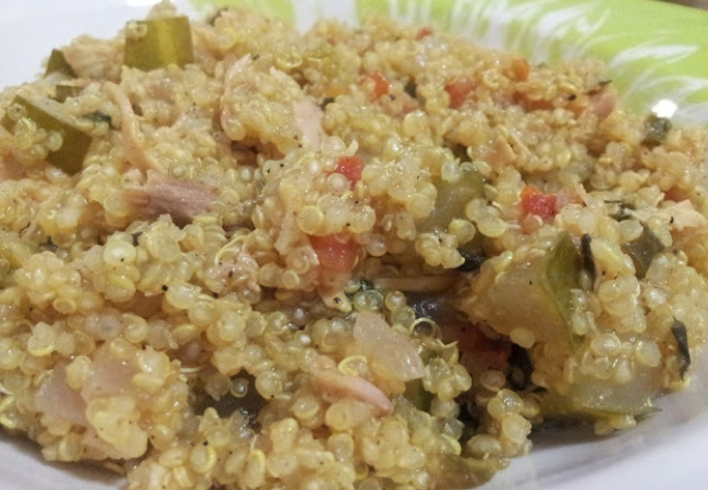 risoto de carne e quinoa