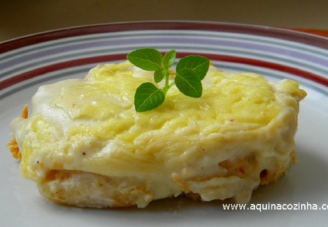 receita de rondelli com frango desfiado