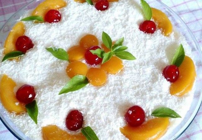 receitas de pavê sabor pêssego em calda