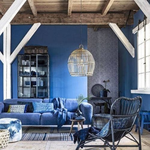 decorar sala azul