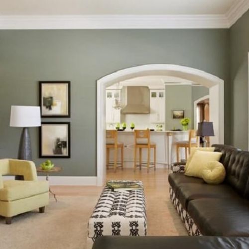 sala cor verde-acinzentado