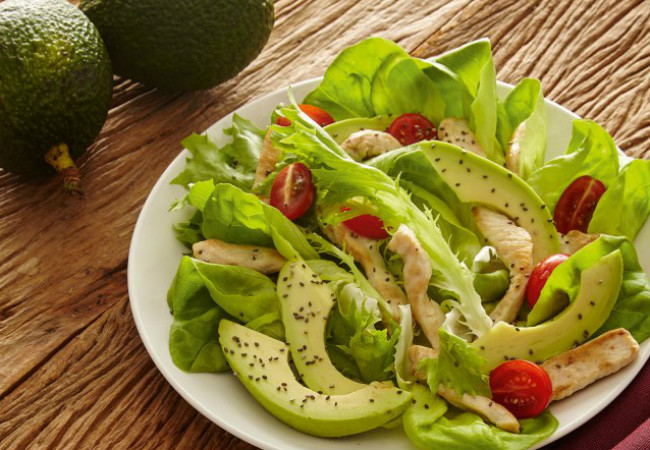 salada com abacate
