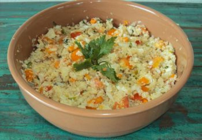 salada de bacalhau e quinoa