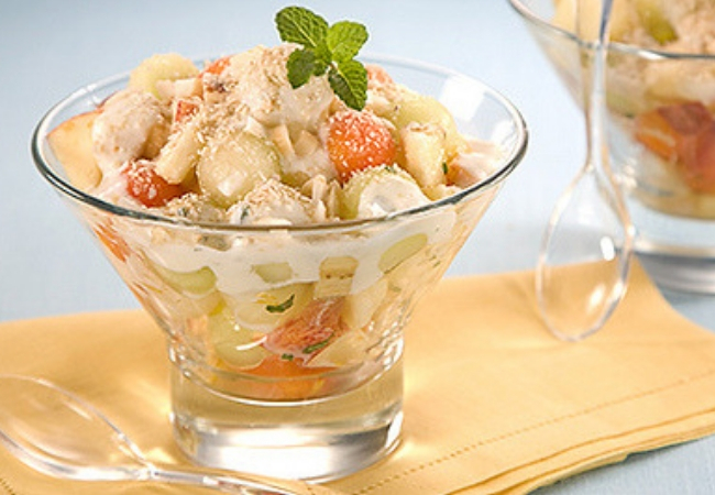 receita salada de frutas aveia