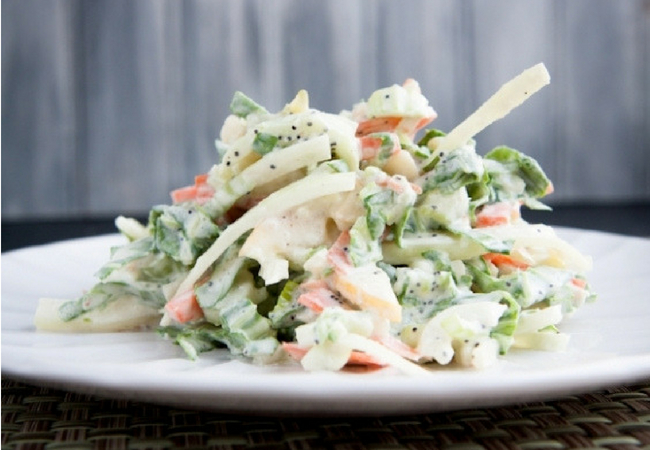 receita de salada de nabo com maçã queijo de cabra