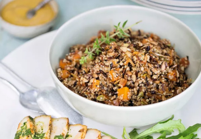 salada integral com hortela