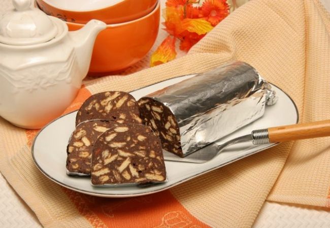 salame clássico de chocolate