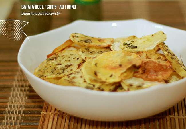 snack saudável chips de batata doce