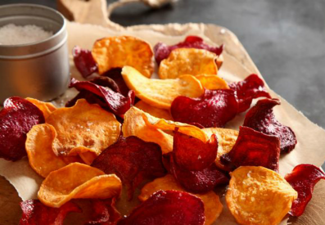 snack saudável chips de hortaliças