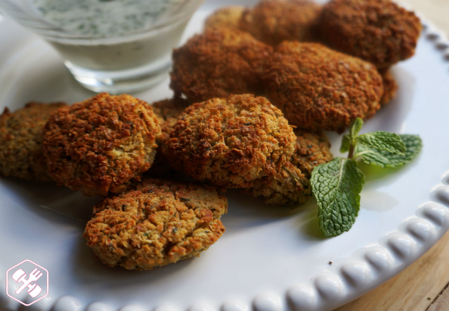 snack saudável falafel